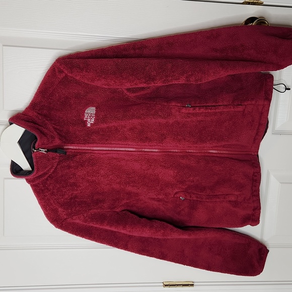 The North Face fleece zip up jacket cranberry pink soft Osito size medium - Picture 1 of 11